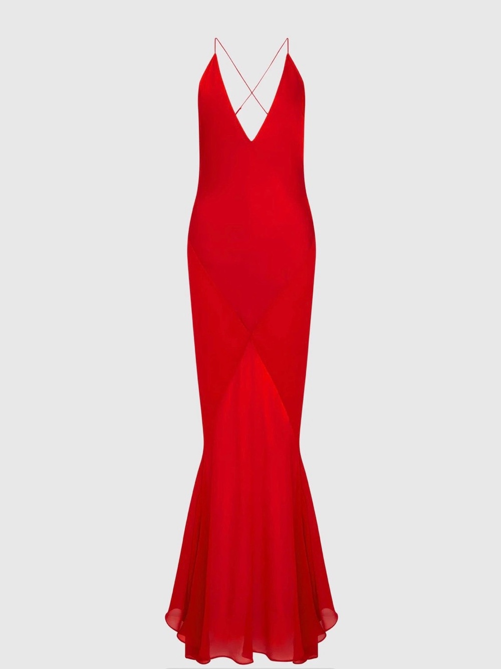 Rat & Boa Red Satin V-Neck Maxi Dress - Picture 6 of 7